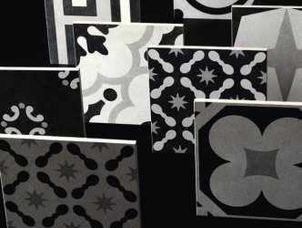 Плитка Fioranese коллекция Cementine Black And White