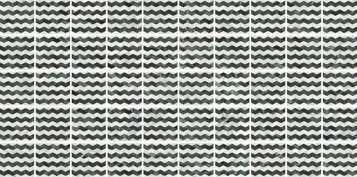 41zero42 Dandy Ribbon White Green 18.6x18.6