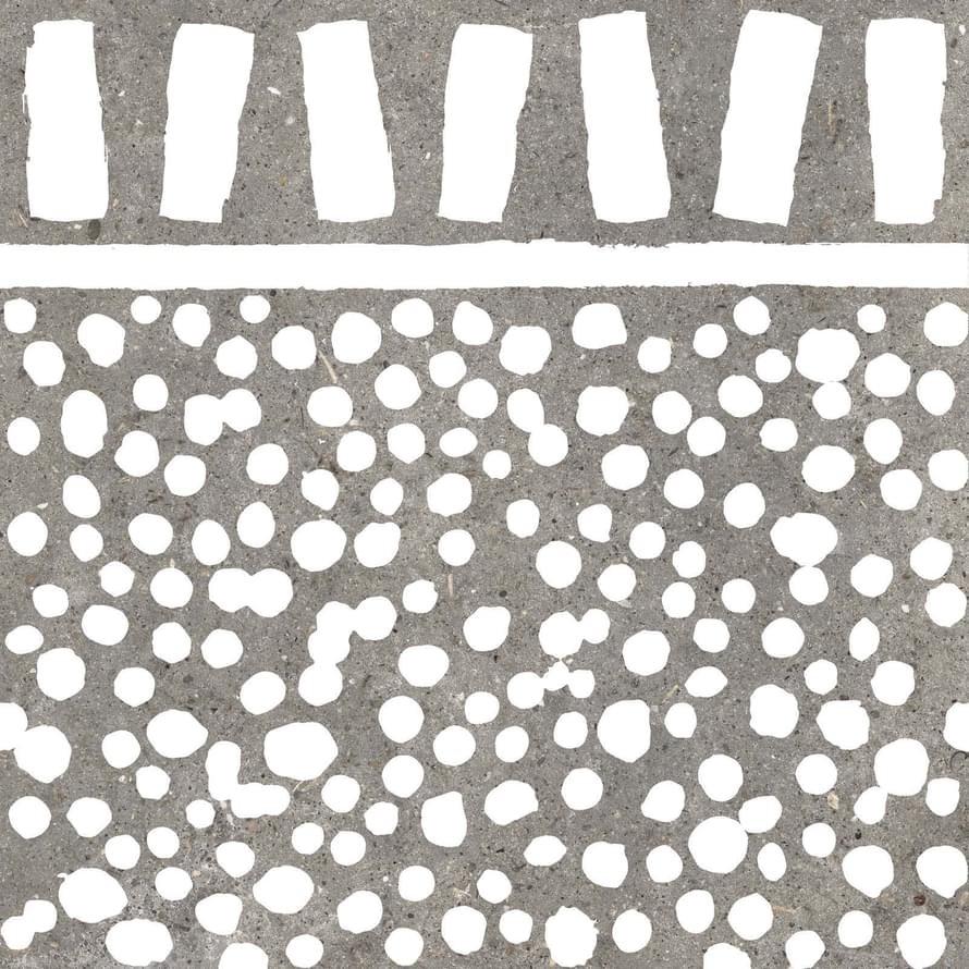 ABK Poetry Stone Fringe Grey Nat 60x60