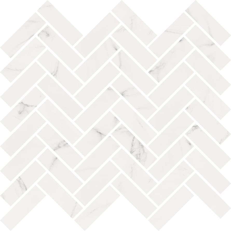 ABK Sensi Classic Mosaic Chevron Statuario White Sable 30x30