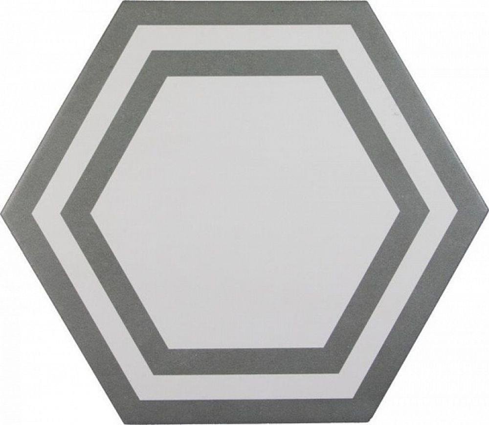 Adex Pavimento Hexagono Deco Dark Gray 20x23