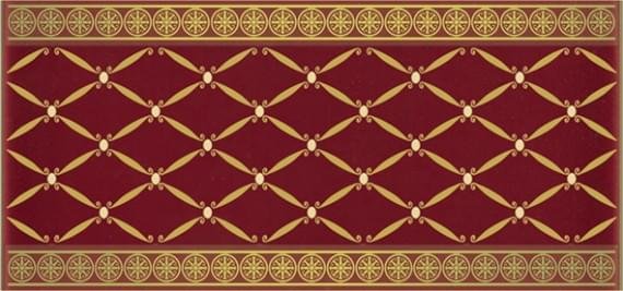 Almera Noblesse Cenefa Delis Burdeos Gold 9.2x20