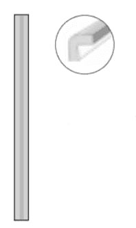 Aparici Marbox Serpentine Corner 1.5x44.63 Aparici Marbox Serpentine Corner 1.5x44.63