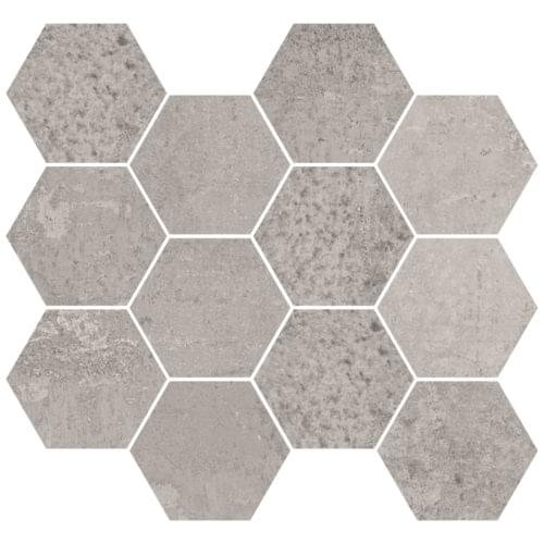 Aparici Metallic Grey Natural Mosaico Hexagonal 30x28