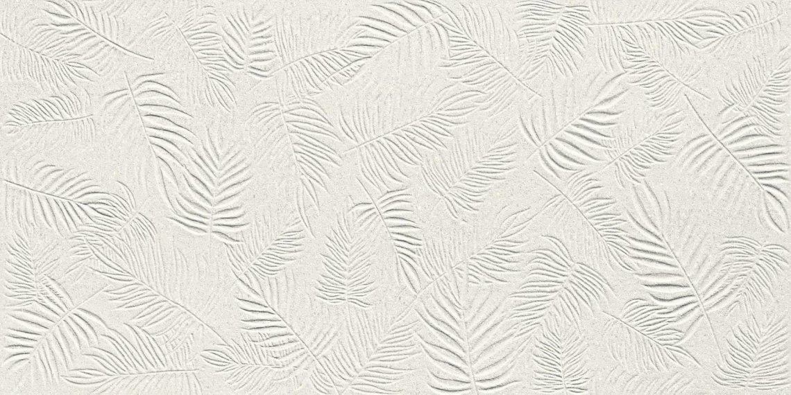 Atlas Concorde 3D Wall Carve Leaf White 40x80