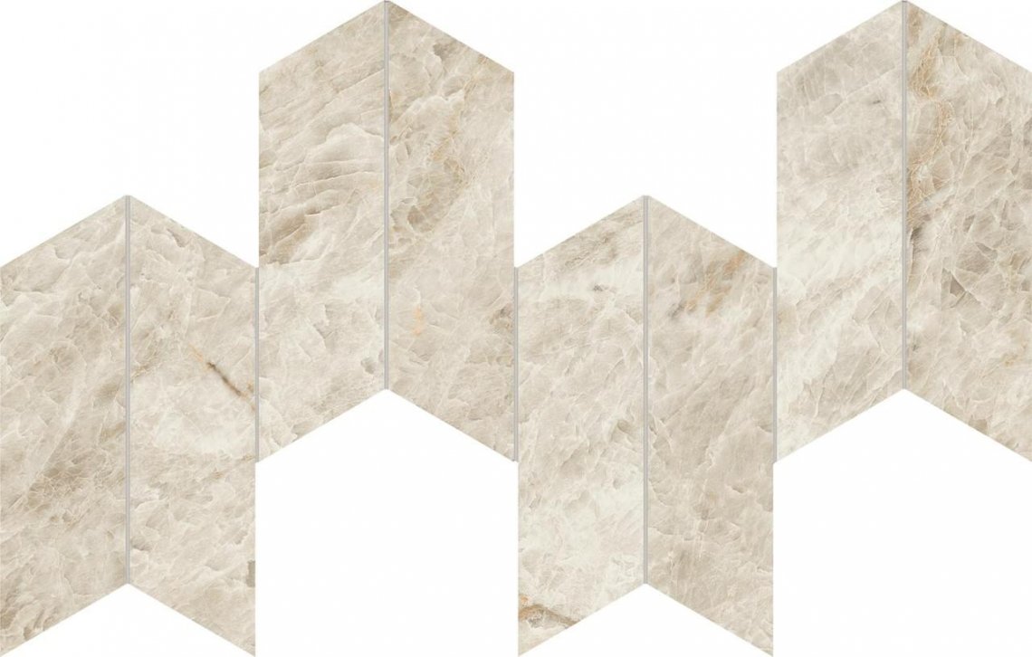 Atlas Concorde Marvel Diva Taj Mahal Mosaico Chevron Velvet 17.5x46.3
