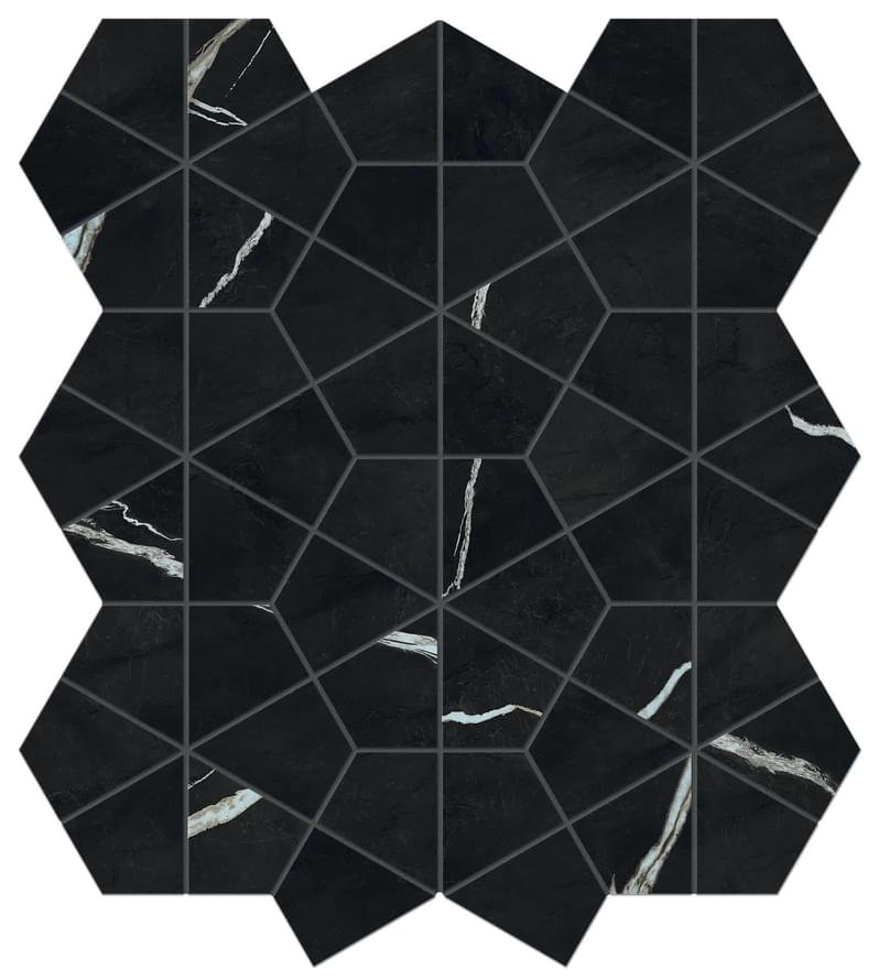 Atlas Concorde Marvel Meraviglia Black Origin Hexagon Lapp 40.3x46.6
