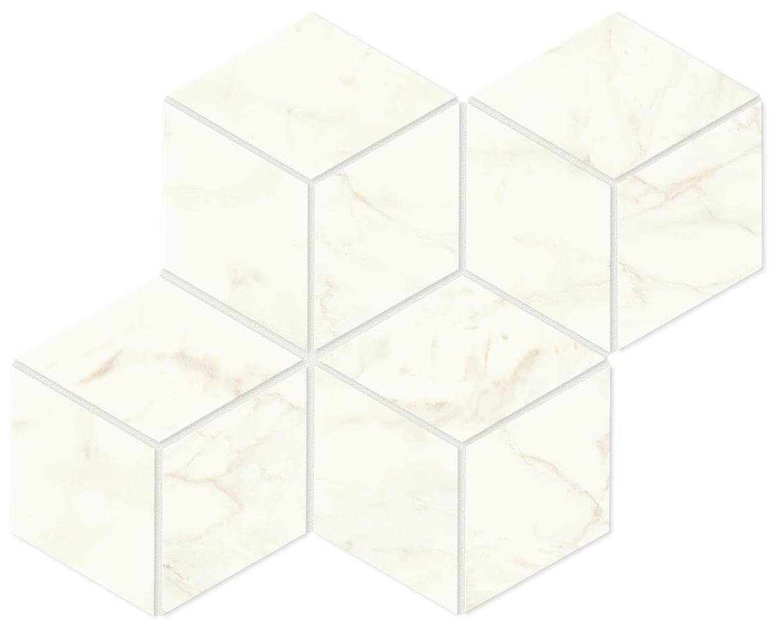 Atlas Concorde Marvel Shine Calacatta Delicato Mosaico Esagono Matt 30x35