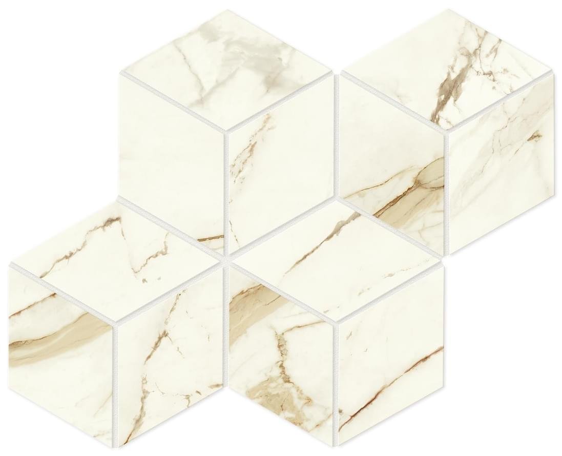 Atlas Concorde Marvel Shine Calacatta Imperiale Mosaico Esagono Matt 30x35