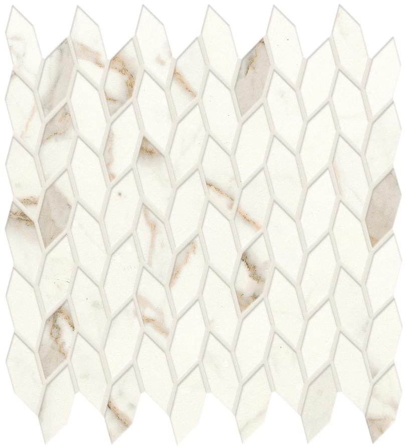 Atlas Concorde Marvel Shine Calacatta Prestigio Mosaico Twist Silk 30.5x30.5