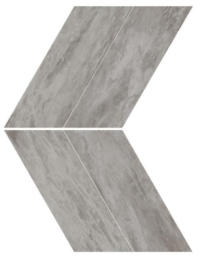 Atlas Concorde Marvel Stone Bardiglio Grey Chevron Lappato 22.5x22.9
