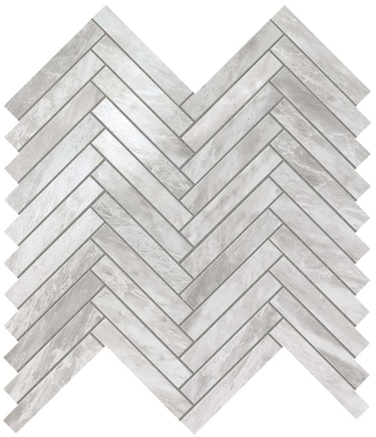 Atlas Concorde Marvel Stone Bardiglio Grey Herringbone Wall 30.5x30