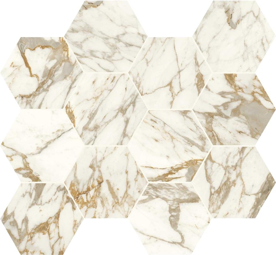 Caesar Anima Ever Luxury Arabesque Composizione Esagono Lucidato 28.5x33