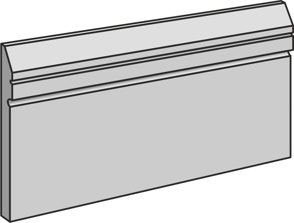 Caesar Anima Select Bianco Arabesco Zoccolo 15x30