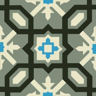 Carodeco Les Fleurs Et Arabesques 7440-1 20x20
