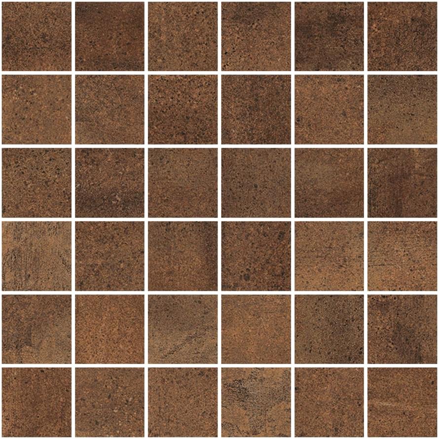 Century Fusion Rust 4.7x4.7 Mosaico Su Rete Naturale 30x30