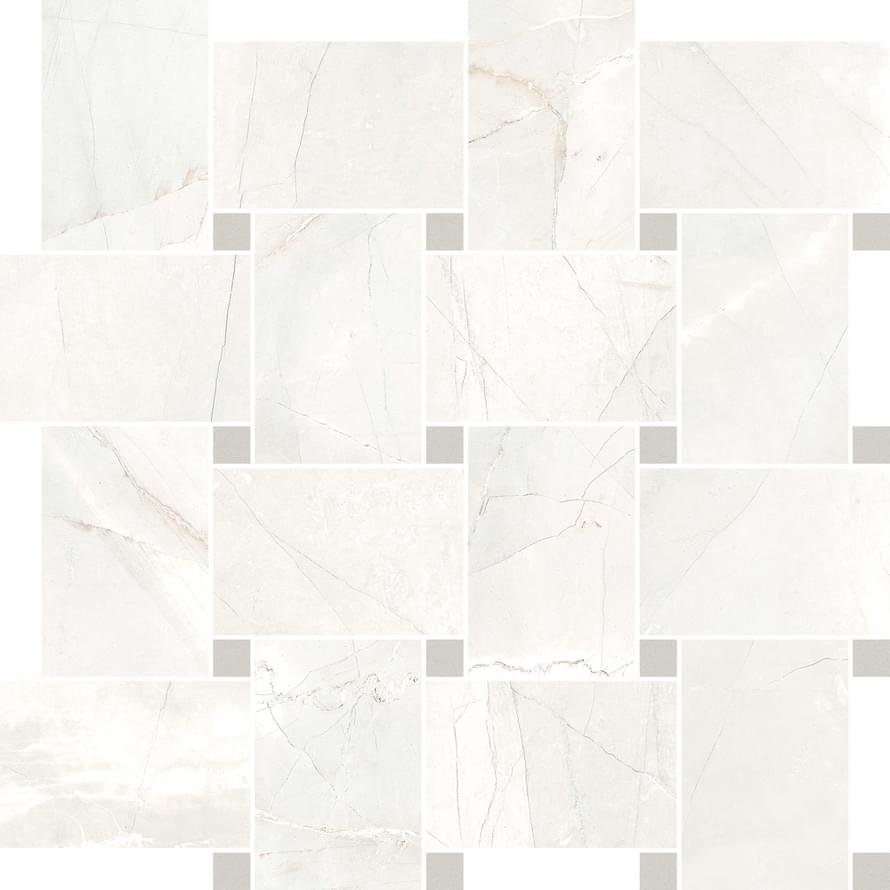 Cerdomus Pulpis Contrasti Bianco Levigato Con Tozzetto Piombo 30x30