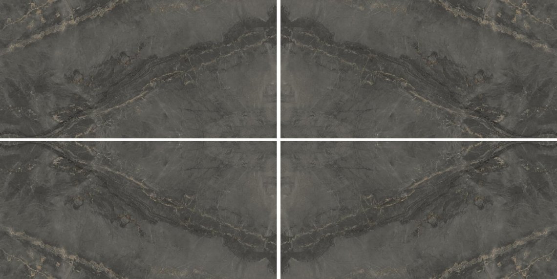 Cerdomus Sybil Book Match Black Levigato Set 4 Pcs 120x240