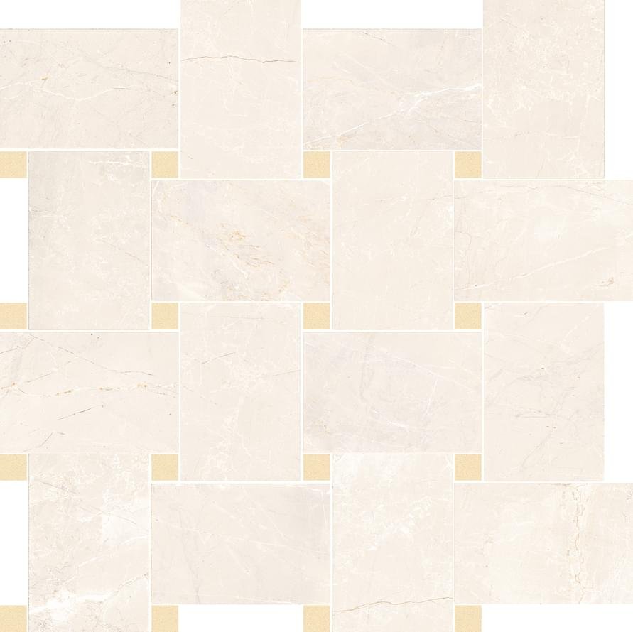 Cerdomus Sybil Contrasti Ivory Levigato con Tozzetto Oro 30x30