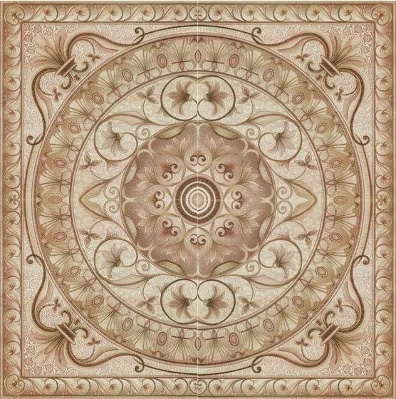 Cristacer Constanza Roseton Coimbra Oro Set 4 Pcs 120x120