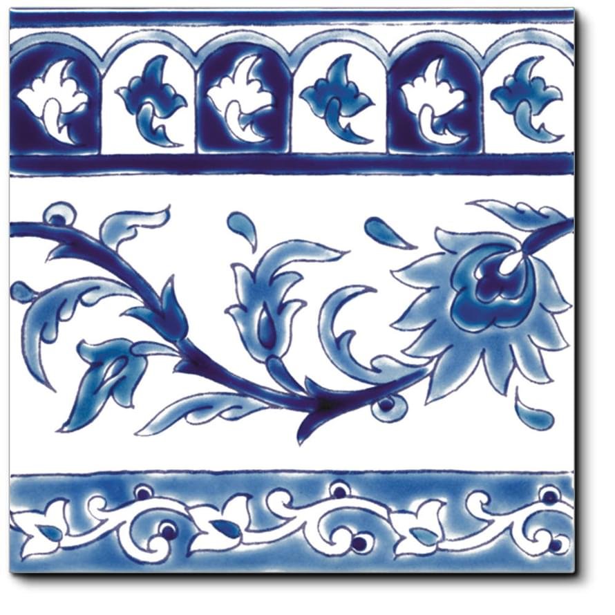 Diffusion Doremail Mediterraneens Frise Kinz Bleu 20x20