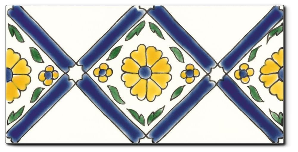Diffusion Doremail Mediterraneens Frise Pergola Bleu 10x20