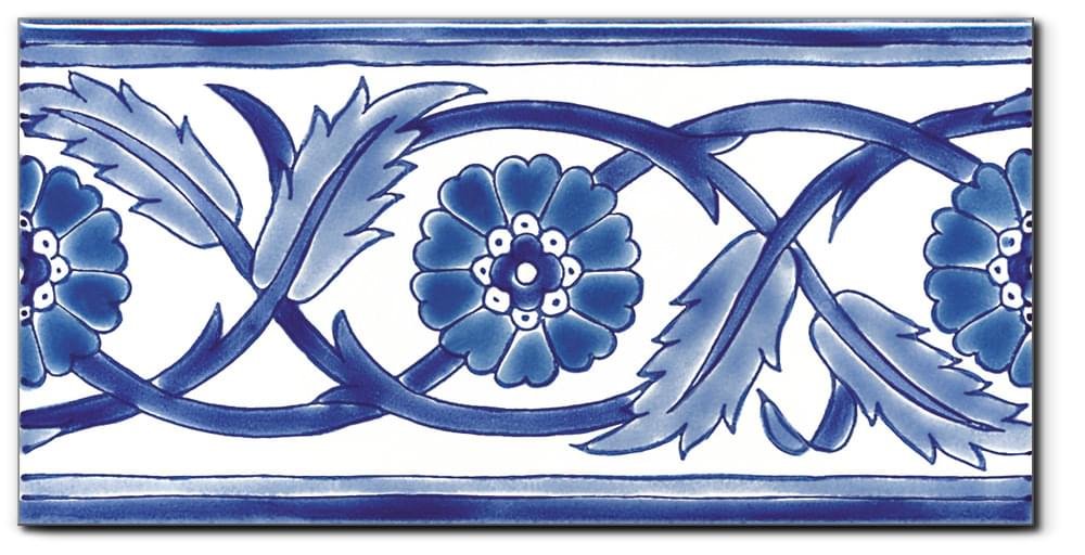 Diffusion Doremail Orientaux Frise Palmyre Bleu 10x20