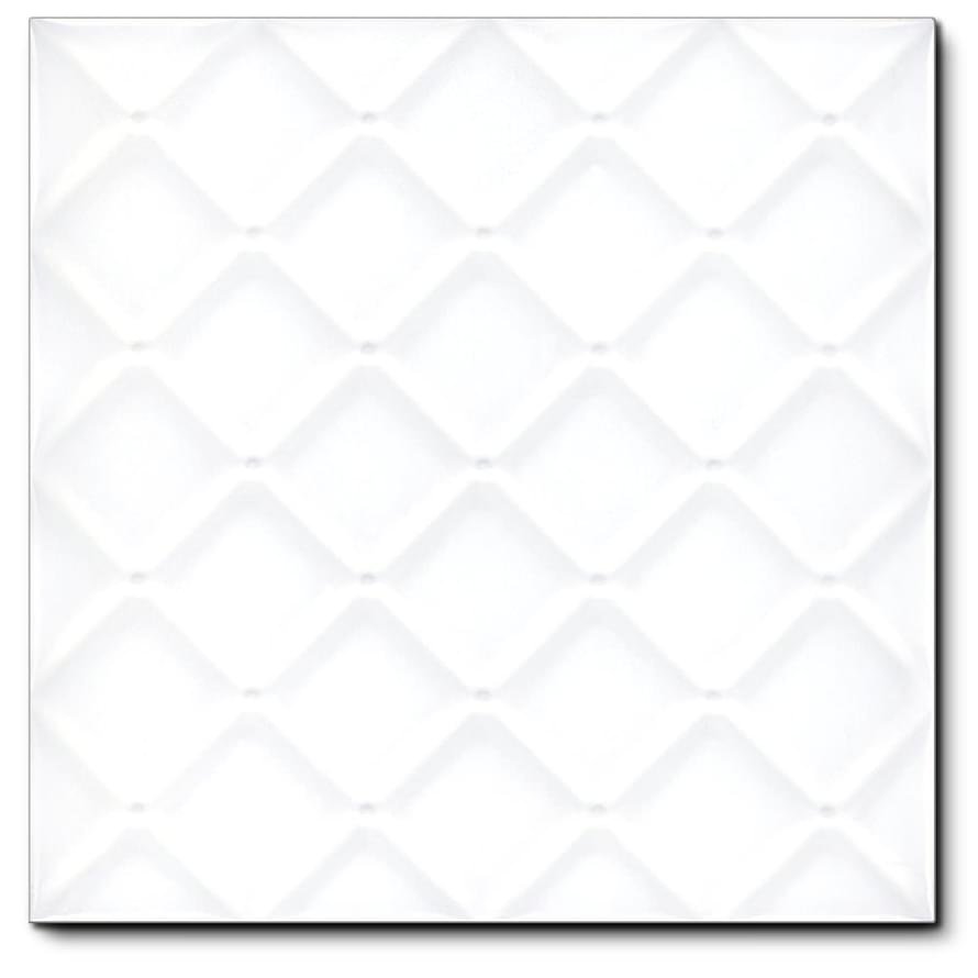 Diffusion Doremail Unis Carreau Matelasse Blanc 20x20
