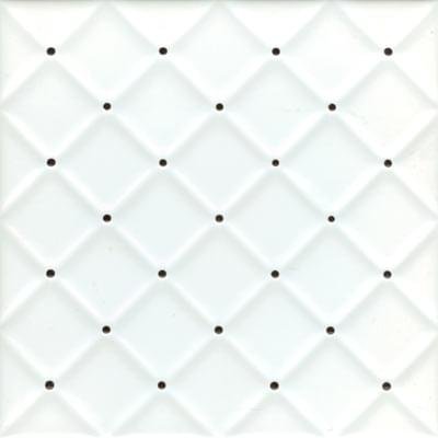 Diffusion Doremail Unis Carreau Matelasse Blanc Points Noirs 20x20