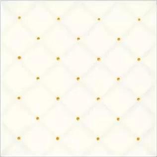 Diffusion Doremail Unis Carreau Matelasse Ivoire Points Jaunes 20x20
