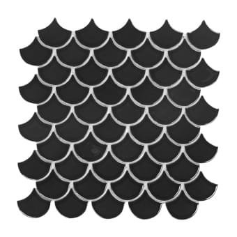 Diffusion Emoi Ecaille De Poisson Noir Brillant 30x30