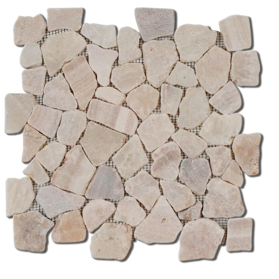 Diffusion Galets De Bali Dalle Plat Morbre Onyx 30x30