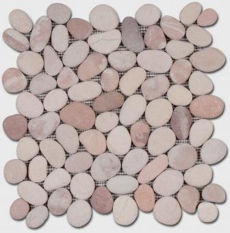 Diffusion Galets De Bali Dalle Rond Mat Rose 30x30