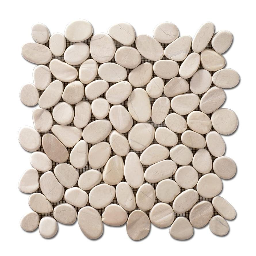 Diffusion Galets De Bali Dalle Sciee Mat Blanc 30x30