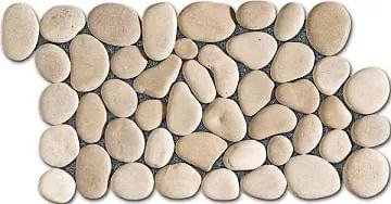 Diffusion Galets De Bali Frise Rond Mat Beige 15x30