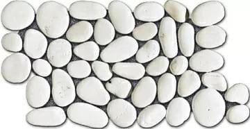 Diffusion Galets De Bali Frise Rond Mat Blanc 15x30