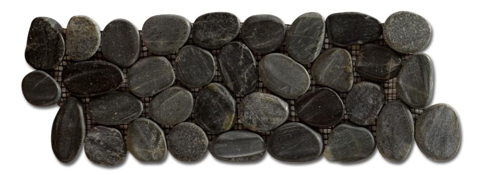 Diffusion Galets De Bali Frise Sciee Mat Noir 10x30
