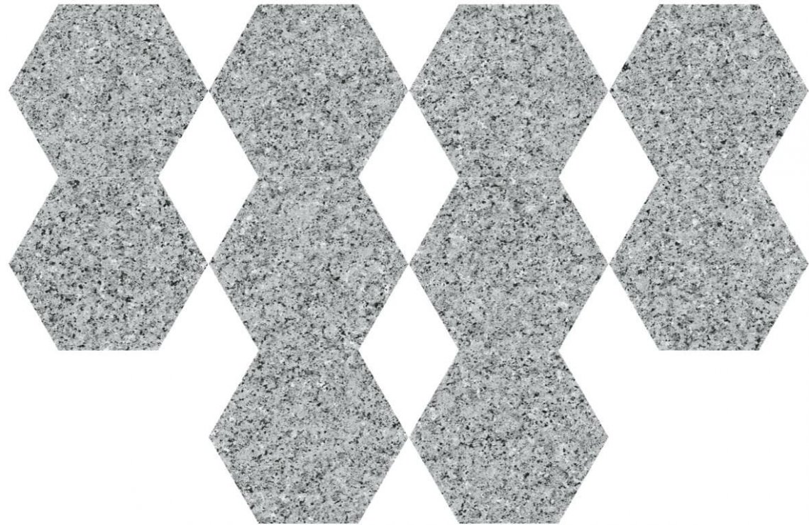 Diffusion Hexagon Granite Mix Grey 22x25