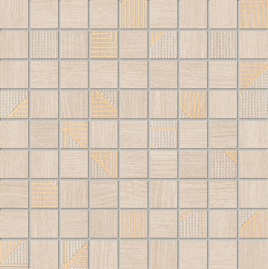Domino Ceramika Woodbrille Mosaic Beige 30x30