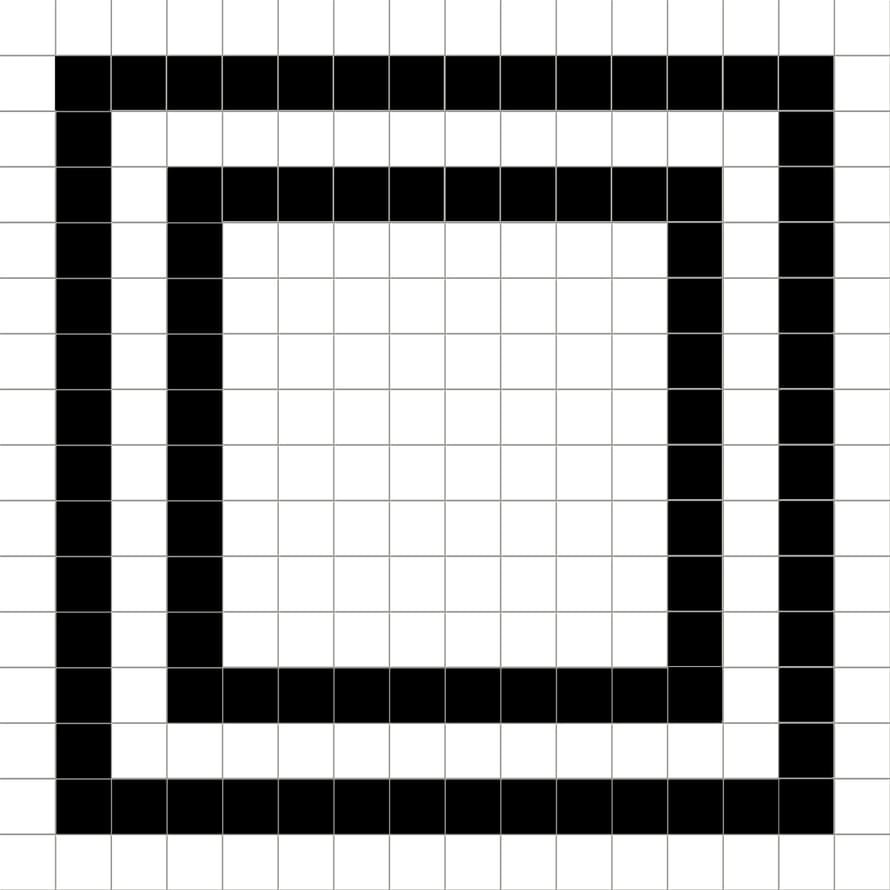 Dune Black And White Grid 20x20