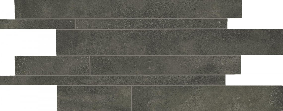 Emil Ceramica Be-Square Listelli Sfalsati Black Naturale 30x60