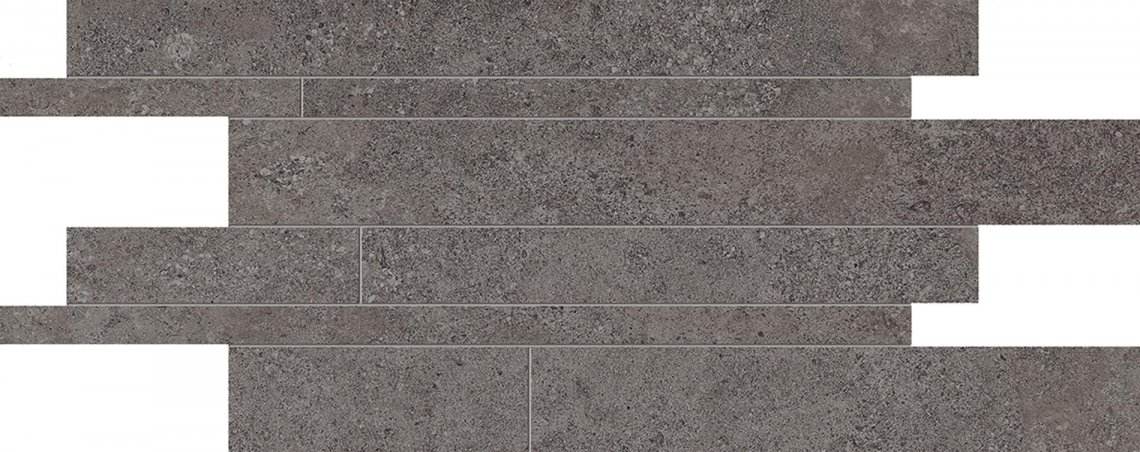 Emil Ceramica Landscape Listelli Sfalsati Antracite Silktech 30x60