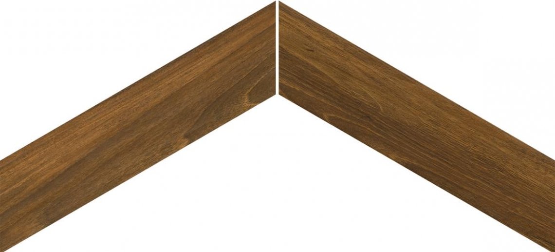 Emil Ceramica Sleek Wood Mohogany Chevron 11x54