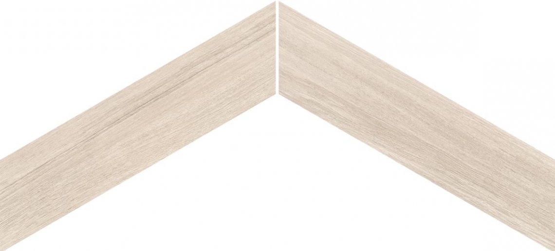 Emil Ceramica Sleek Wood White Chevron 11x54
