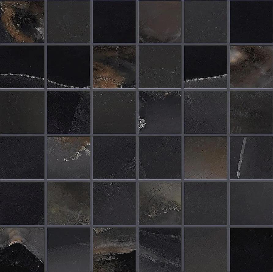 Emil Ceramica Tele Di Marmo Onyx Mosaico 5x5 Black Lappato 30x30