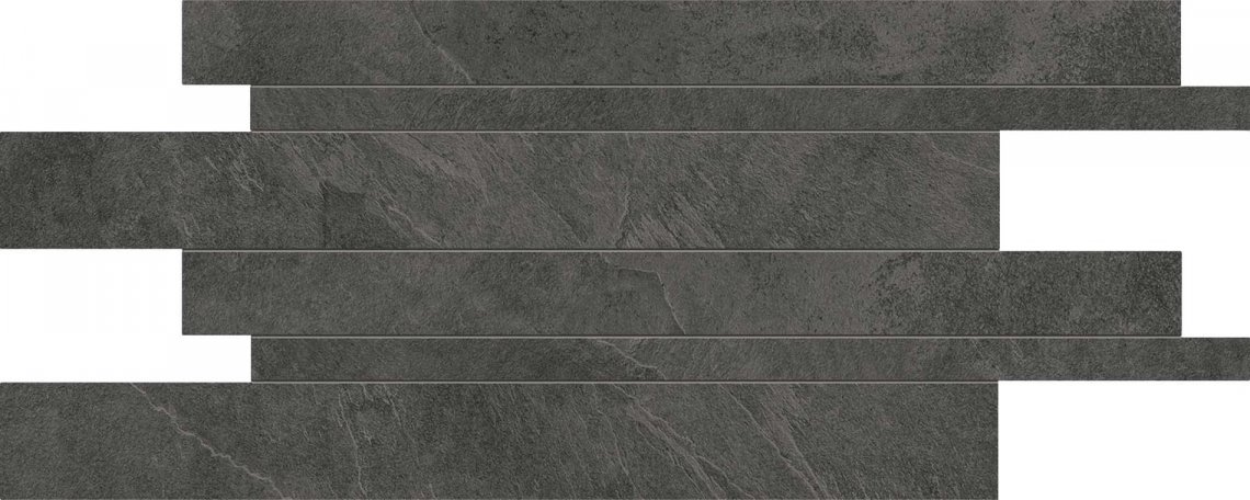 Ergon Cornerstone Listelli Sfalsati Slate Black 30x60