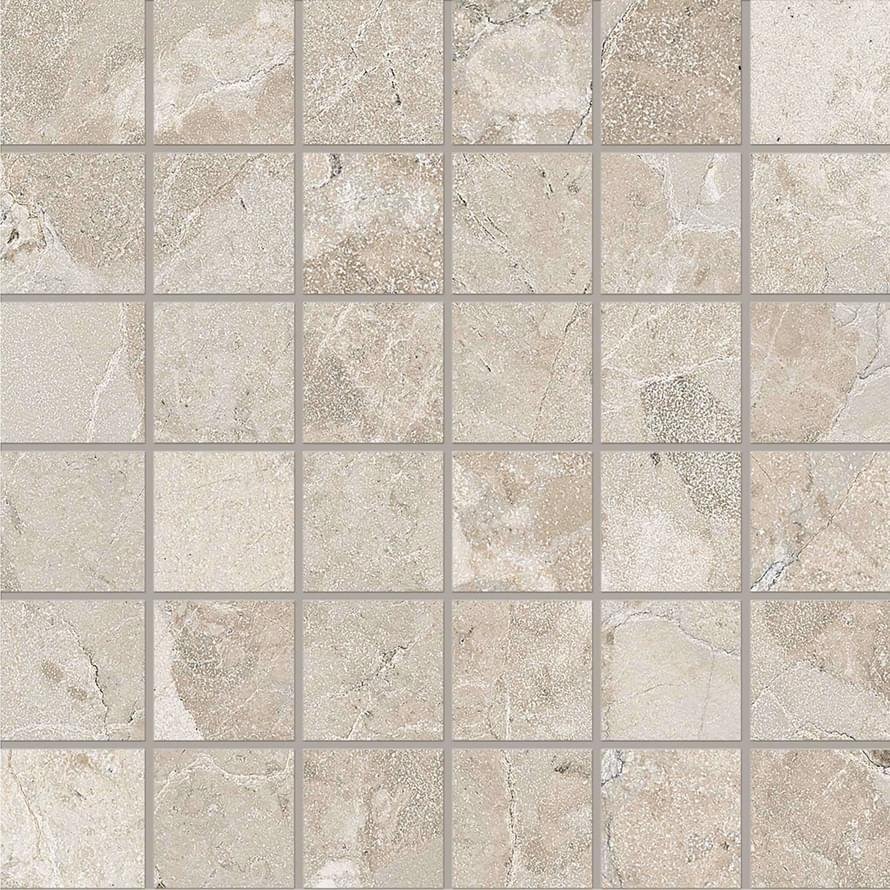 Ergon Matera Stone Mosaico 50x50 Greige Silktech 30x30