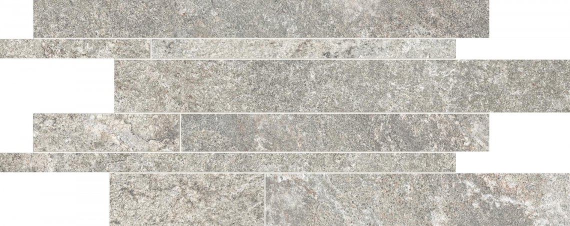 Ergon Oros Stone Listelli Sfalsati Grey 30x60