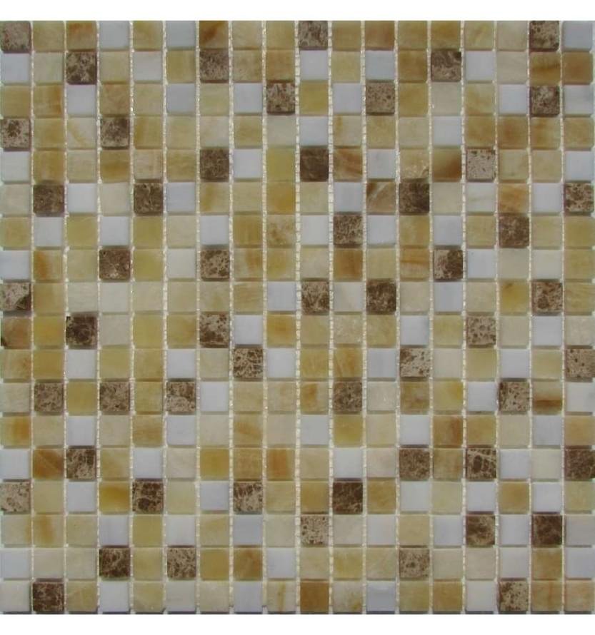 FK Marble Mix Mosaic White Cream 15-4P 30x30