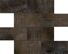 Floor Gres Flowtech Aged Bronze Naturale 6 mm 7.5x15 Muretto 30x30